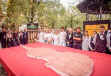 A Cremona il salame si fa musica: svelato il maxi violino di 100 kg ai Giardini di Piazza Roma